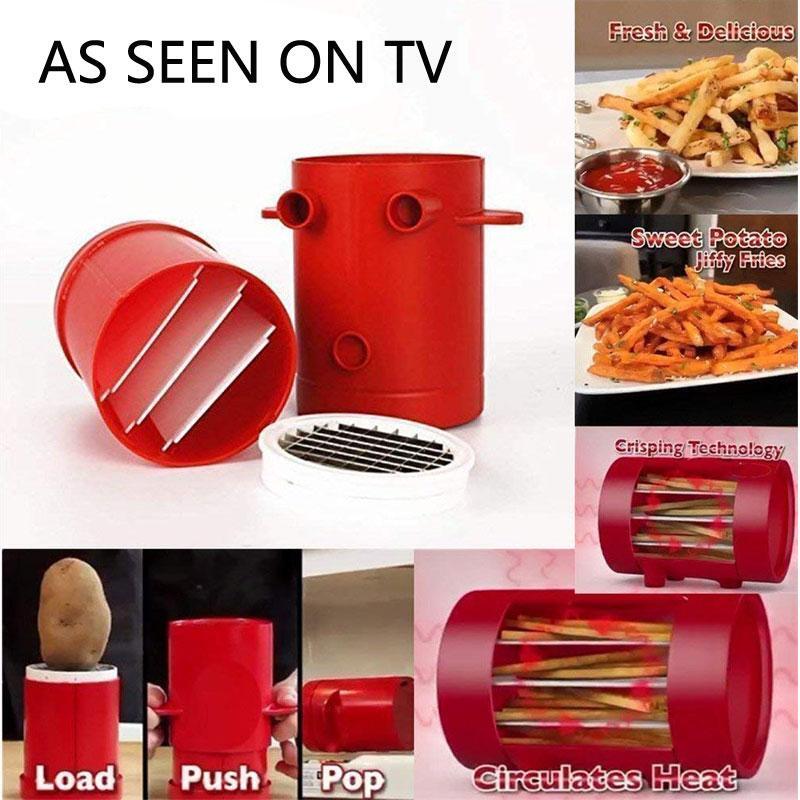 BREEZYLIVE 2-in-1 Potato Slicer Microwave Container Perfect French Fries Maker