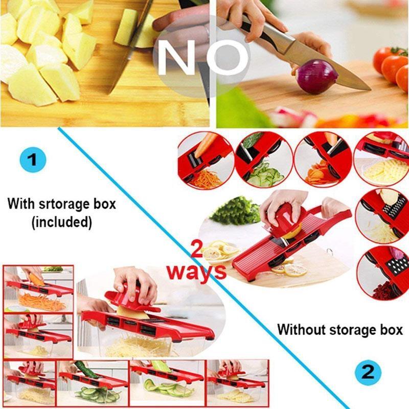 BREEZYLIVE Adjustable Fruit Vegetable Mandoline Julienne Slicer As Seen On TV