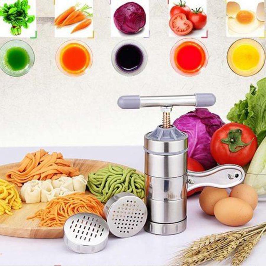 Manual Stainless Steel 5 Modes Rotating Noodle and Pasta Maker for Home