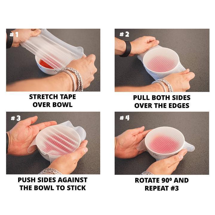 BREEZYLIVE Reusable Stretchable Eco Silicone Food Wrap Bowl Cover