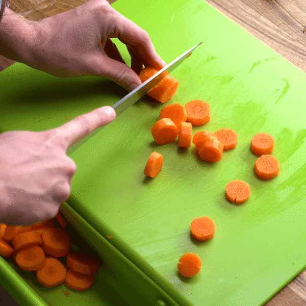 BREEZYLIVE 2-in-1 Antimicrobial Kitchen Cutting Board with Detachable Scrap Bin