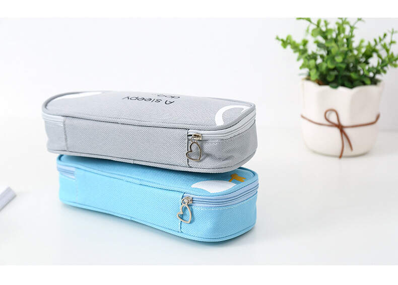 FengDong رة لطيف الحيوان القلم حقيبة الأطفال مقلمة المدرسة المنتجات المدرسية