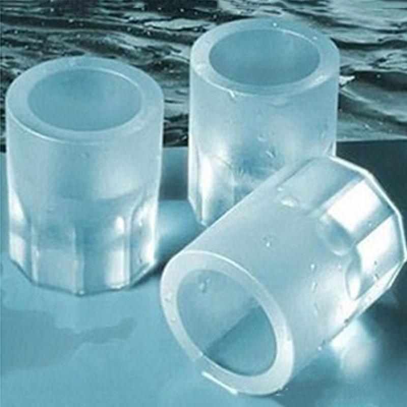 BREEZYLIVE 4 Grids Silicone Ice Cube Tray Mold Mini Ice Glasses