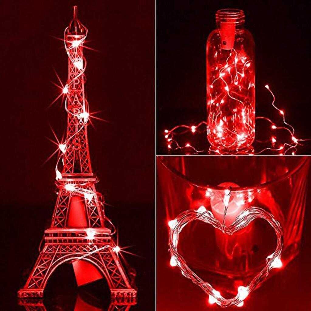 100cm 20 LED Battery Operated Cork Shape Wine Bottle String Light for Decor