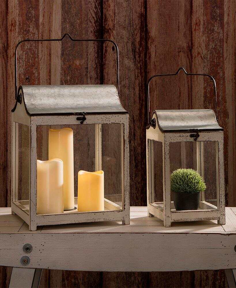 Set of 2 Farmhouse Lanterns