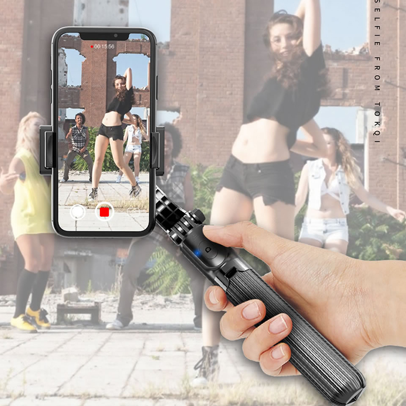 L08 Phone Stabilizer 3 in 1 Selfie Stick Handheld Grip Stabilizer Tripod Holder With Handle Remote Selfie Stand
